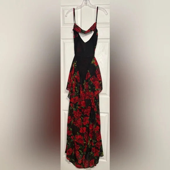 Sale! Forever 21 Red and Black Floral Maxi Dress - Picture 2 of 3